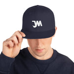 JWM Snapback Hat 1st Series (White JWM Logo) Logo Baseball Hats