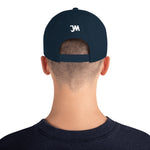 JWM Snapback Hat 1st Series (White JWM Logo) Logo Baseball Hats