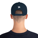JWM Snapback Hat 1st Series (White JWM Logo) Logo Baseball Hats