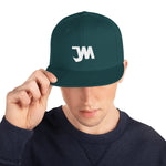 JWM Snapback Hat 1st Series (White JWM Logo) Logo Baseball Hats