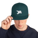 JWM Snapback Hat 1st Series (White JWM Logo) Logo Baseball Hats