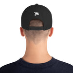 JWM Snapback Hat 1st Series (White JWM Logo) Logo Baseball Hats