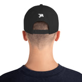 JWM Snapback Hat 1st Series (White JWM Logo) Logo Baseball Hats