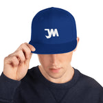 JWM Snapback Hat 1st Series (White JWM Logo) Logo Baseball Hats