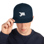 JWM Snapback Hat 1st Series (White JWM Logo) Logo Baseball Hats