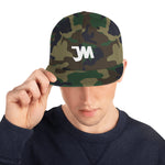 JWM Snapback Hat 1st Series (White JWM Logo) Logo Baseball Hats
