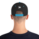 JWM Snapback Hat 1st Series (White JWM Logo) Logo Baseball Hats