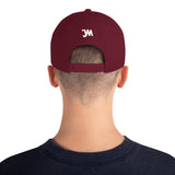 JWM Snapback Hat 1st Series (White JWM Logo) Logo Baseball Hats