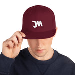 JWM Snapback Hat 1st Series (White JWM Logo) Logo Baseball Hats