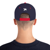 JWM Snapback Hat 1st Series (White JWM Logo) Logo Baseball Hats