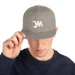 JWM Snapback Hat 1st Series (White JWM Logo) Logo Baseball Hats