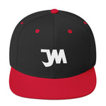 JWM Snapback Hat 1st Series (White JWM Logo) Logo Baseball Hats