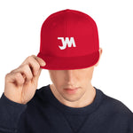 JWM Snapback Hat 1st Series (White JWM Logo) Logo Baseball Hats