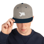 JWM Snapback Hat 1st Series (White JWM Logo) Logo Baseball Hats
