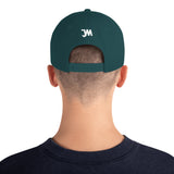 JWM Snapback Hat 1st Series (White JWM Logo) Logo Baseball Hats
